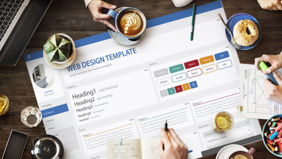 Creative Sample Website Design Template Concept